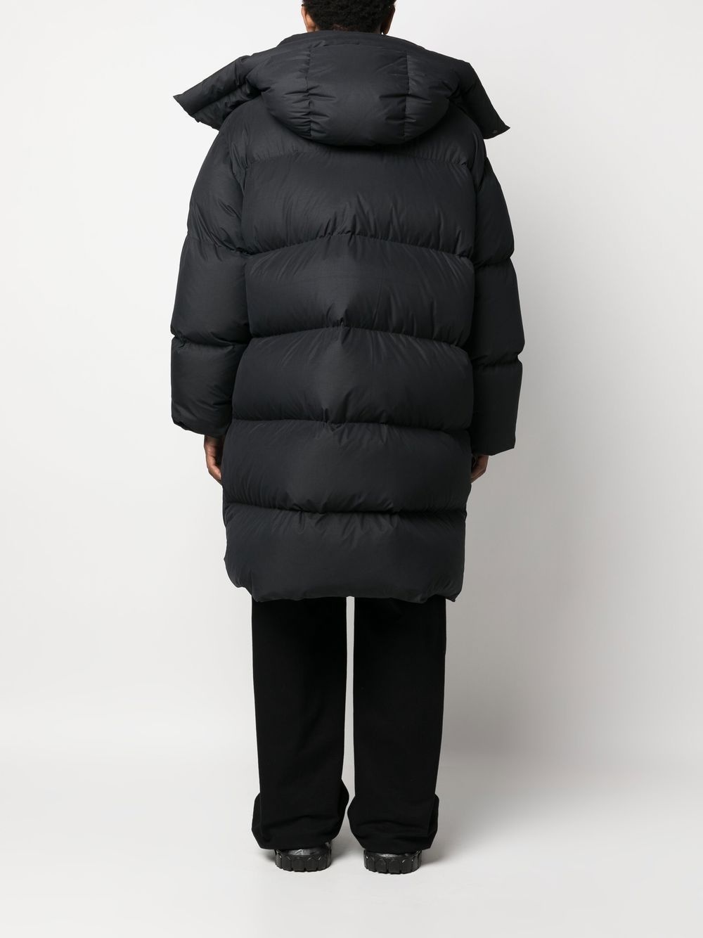 logo-print puffer coat - 4