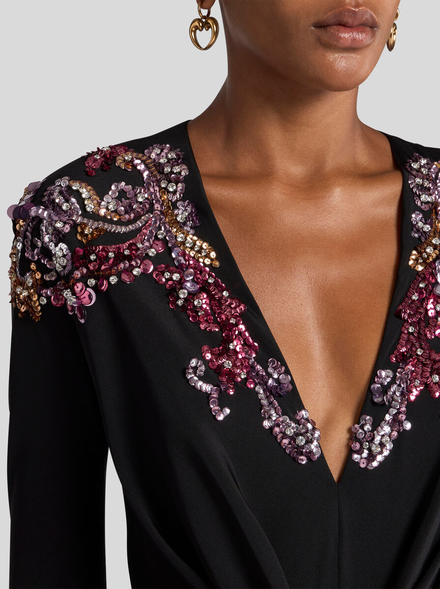 EMBROIDERED SILK DRESS - 2