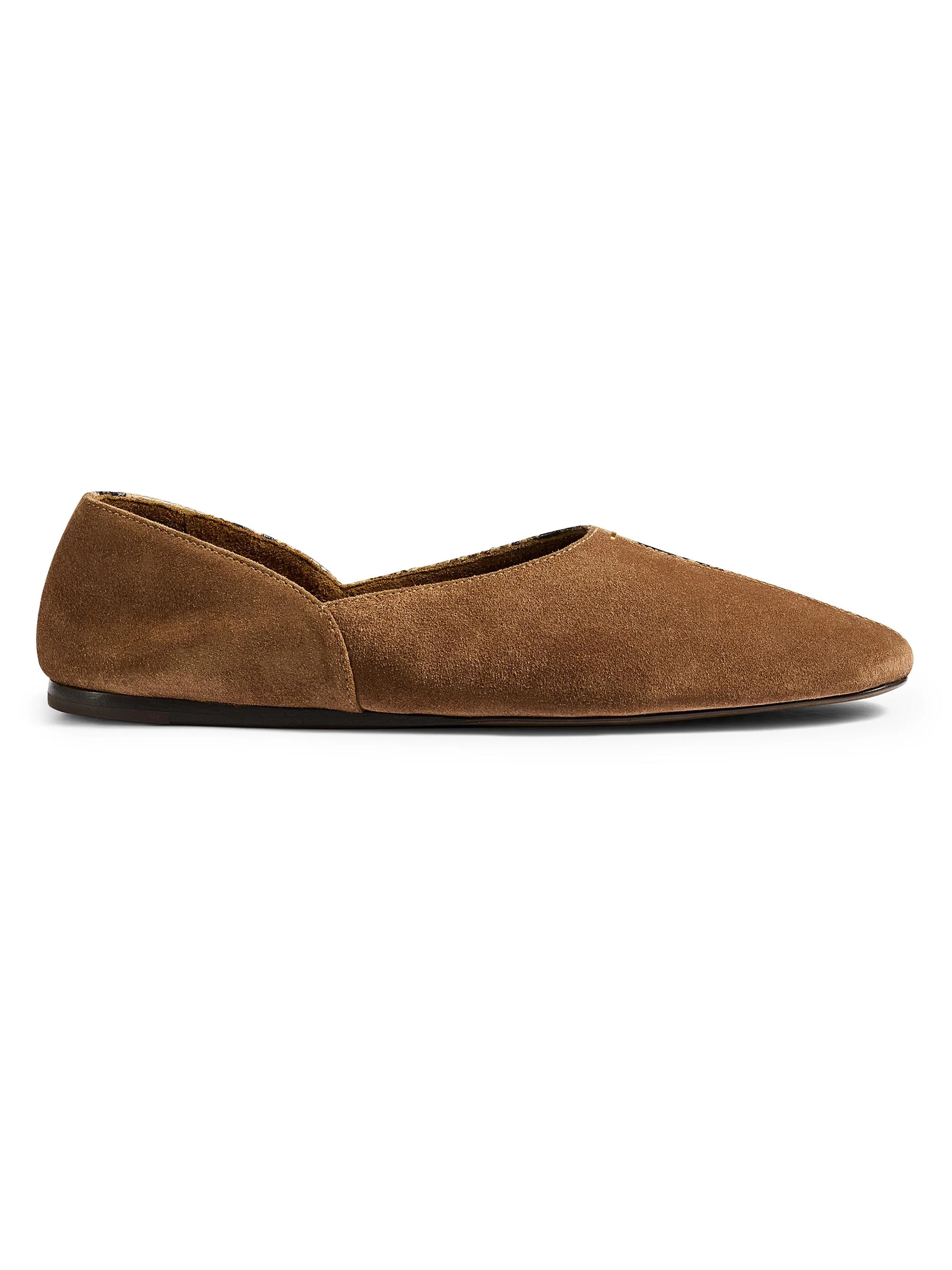 Women's Jane Suede & Croc-Embossed Leather Flats - Dattero - 1