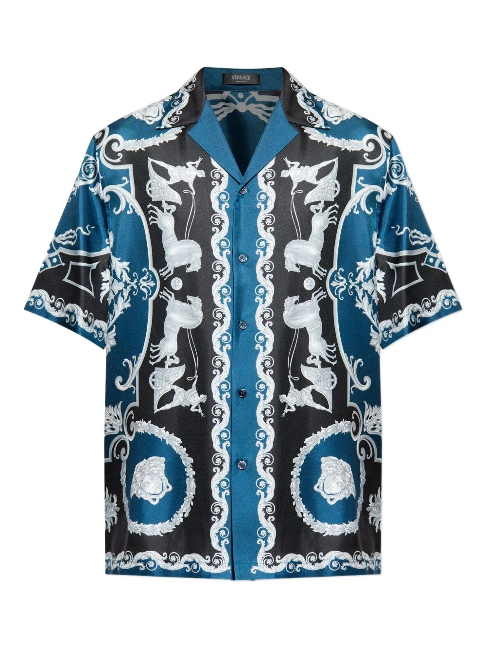 button-fastening pattern shirt - 1