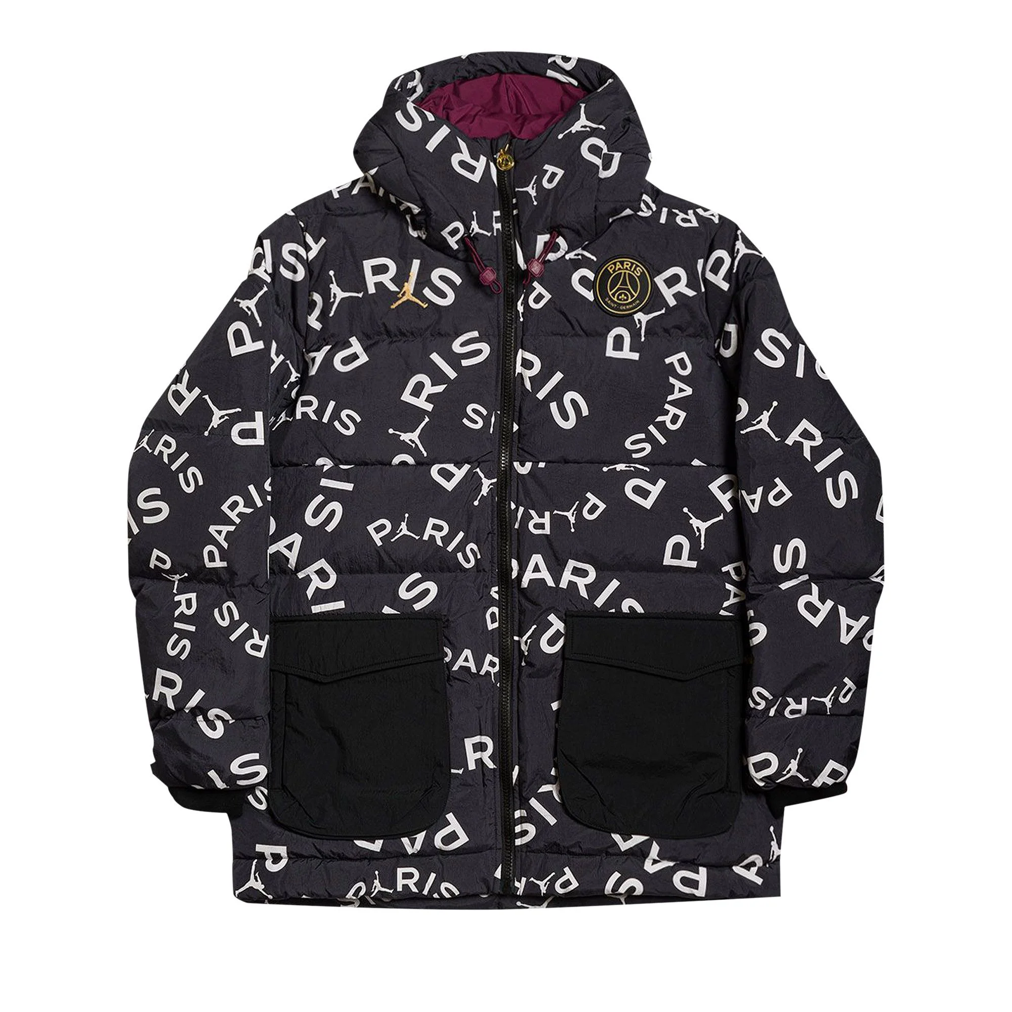 Air Jordan x Paris Saint-Germain Down AOP Parka 'Black' - 1