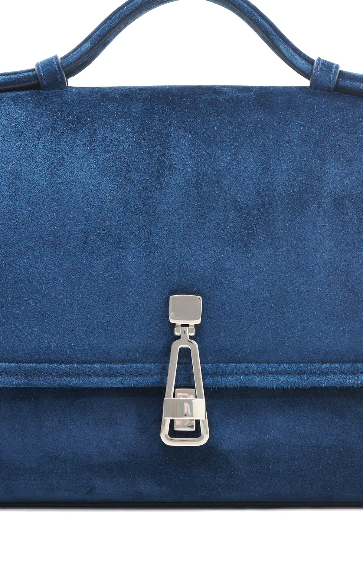 Small Leonora Flap Bag in Navy Suede - 6