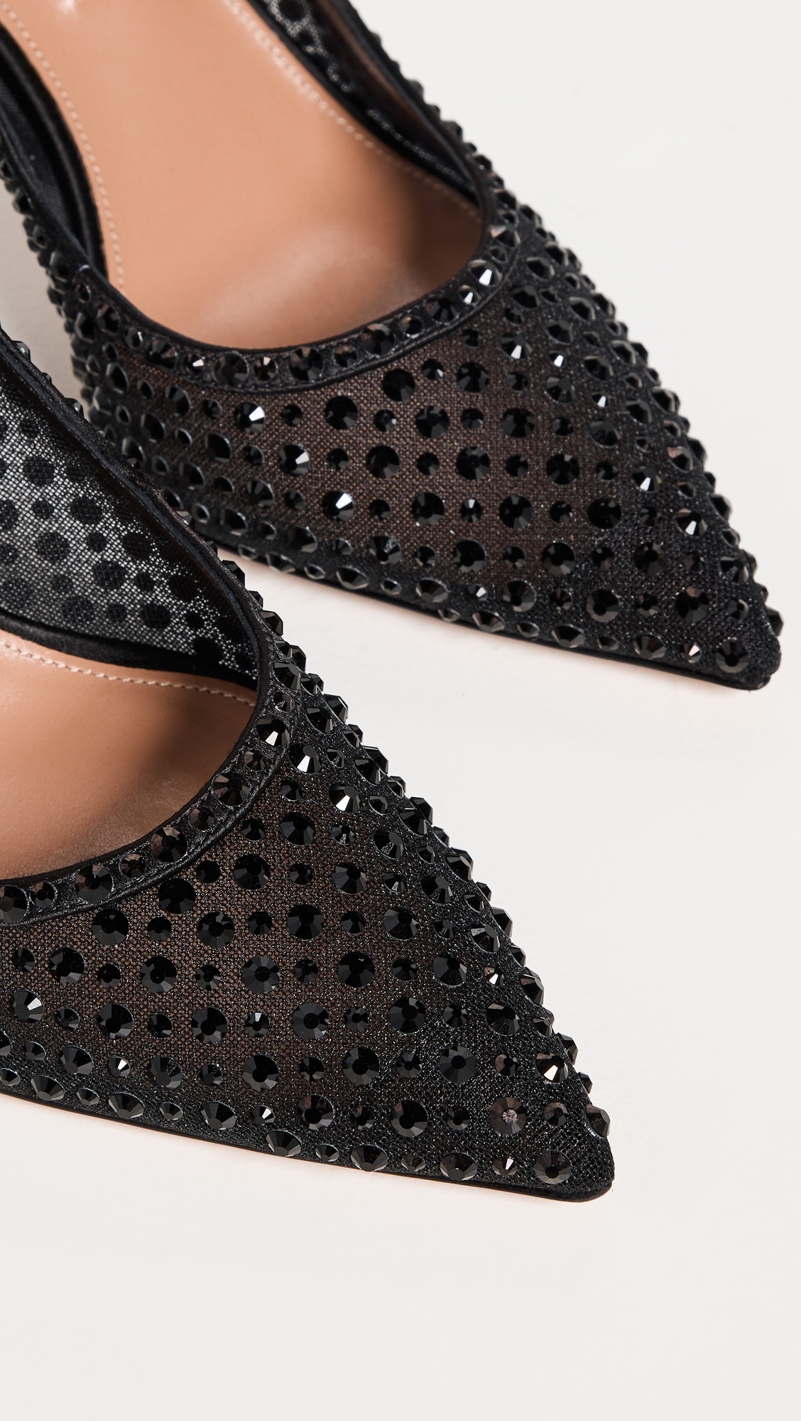Bow Tie Crystal Tulle Pumps 85mm - 5