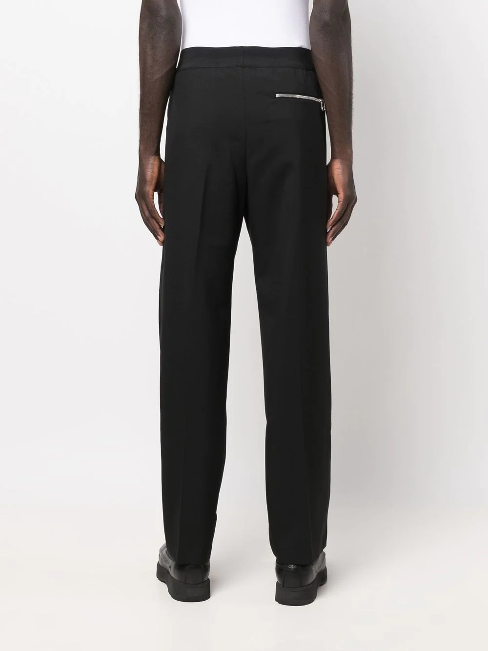 elasticated tailored trousers - 4