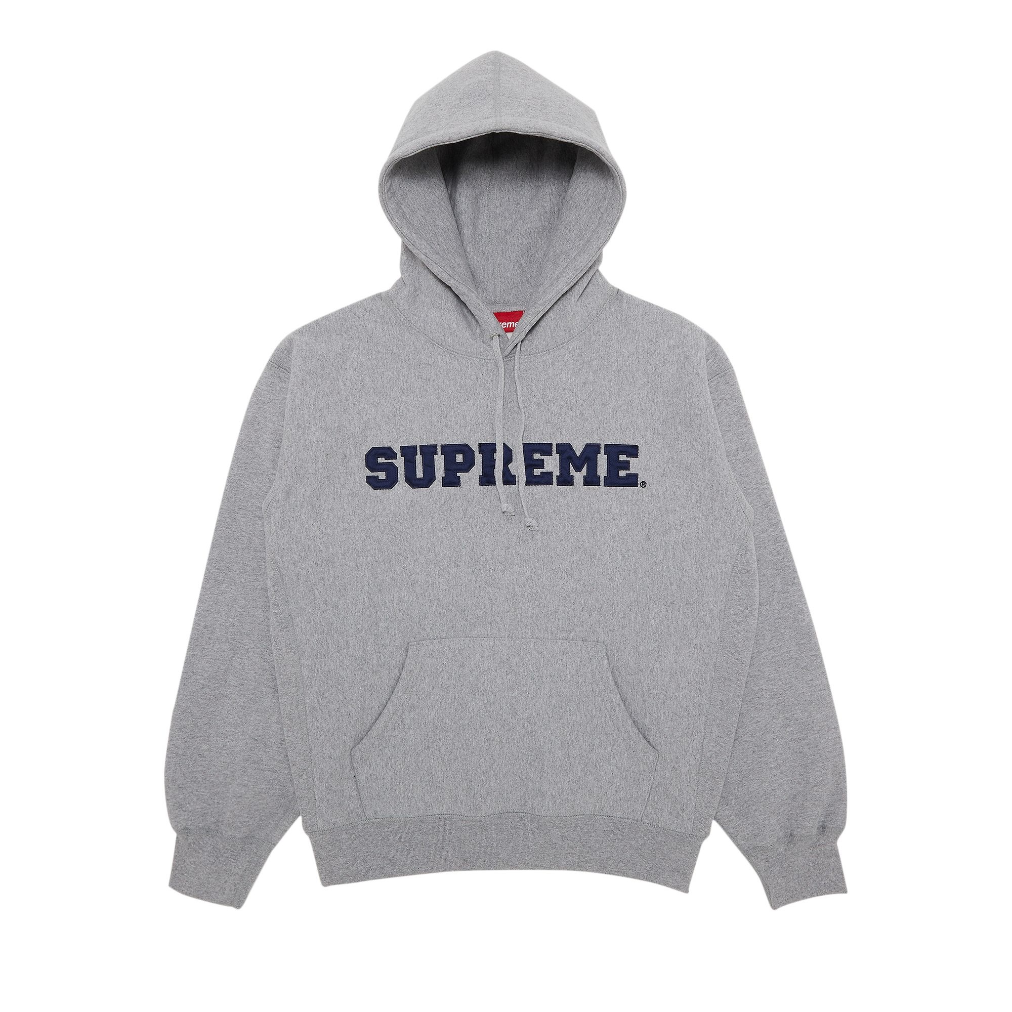 Supreme Collegiate Hooded Sweatshirt 'Heather Grey' - 1