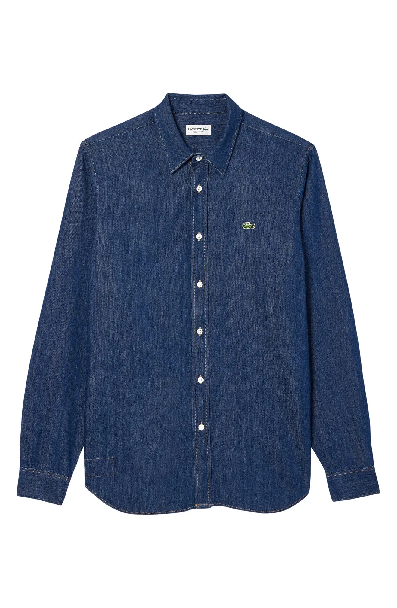 Regular Fit Denim Button-Up Shirt - 4