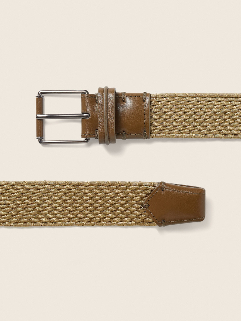 ZEGNA OLIVE GREEN RAYON BELT outlook