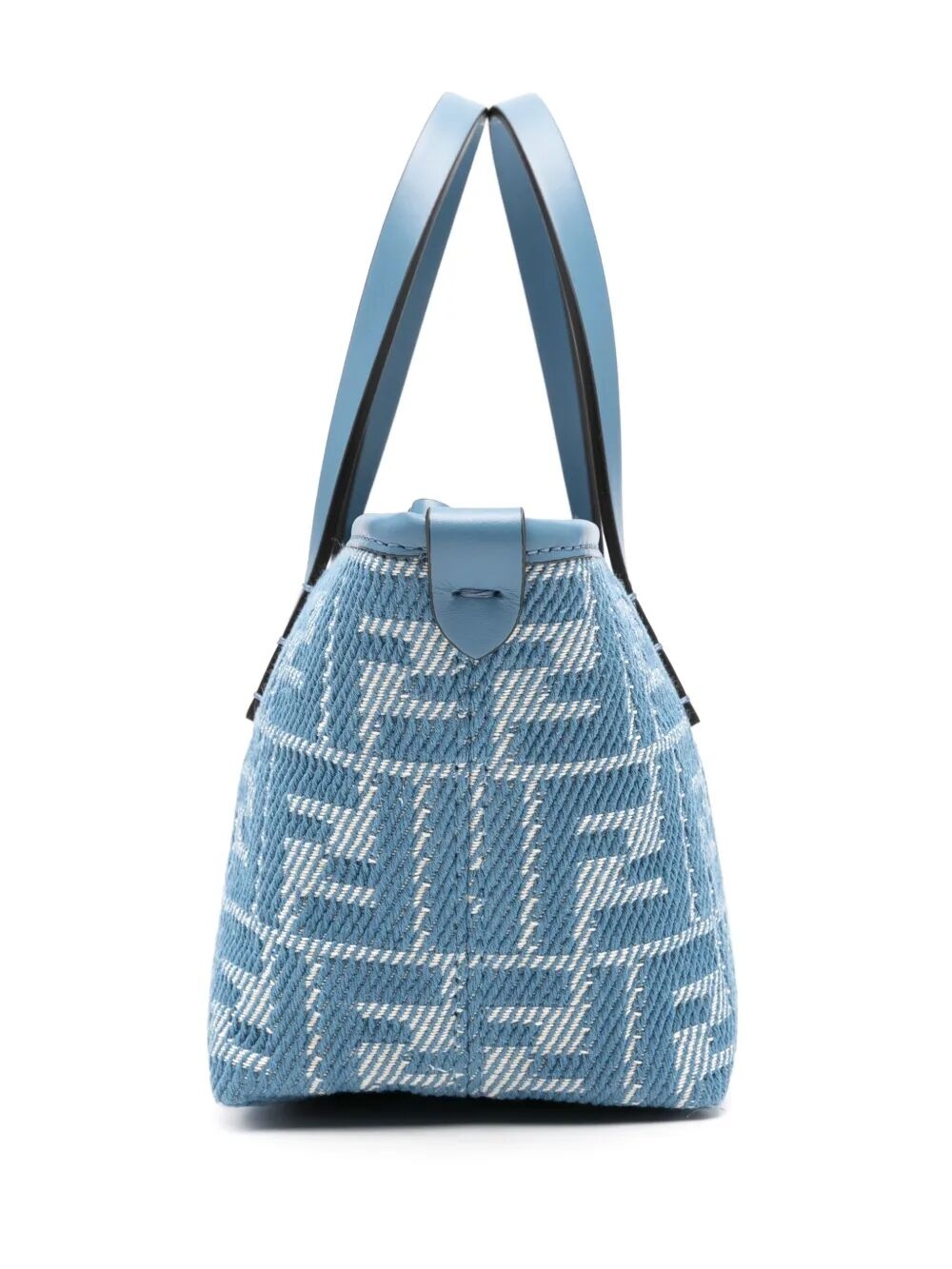 Fendi Women Denim-Effect Ff Jacquard Roll Mini Bag - 3