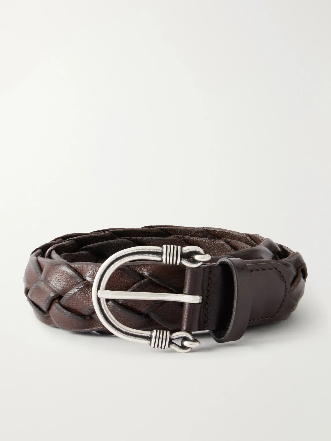 3cm Woven Leather Belt - 1