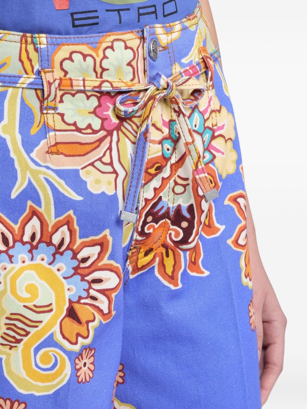 printed belted trousers - 5