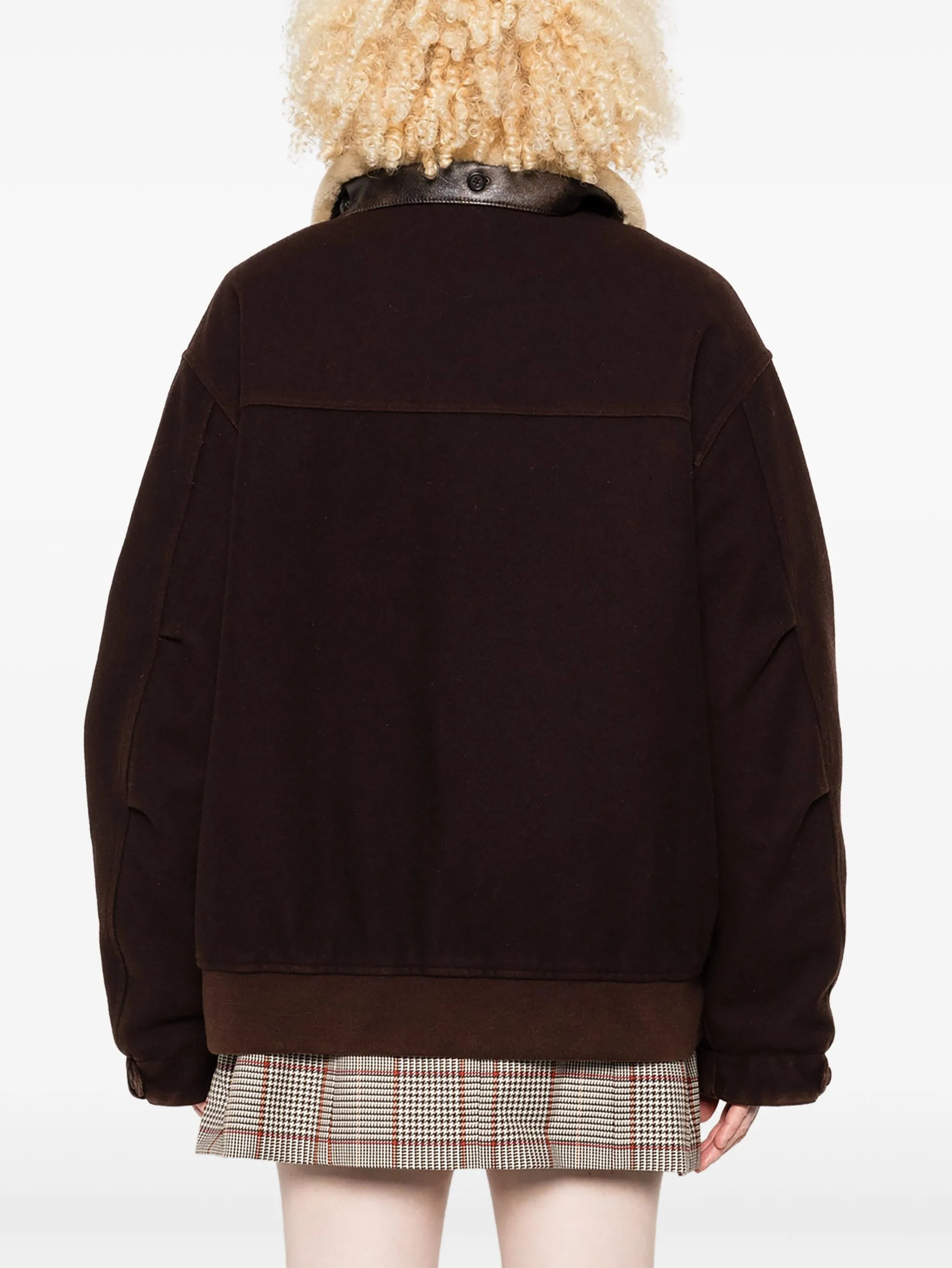 Miu Miu Faux-fur Collar Jacket - 5