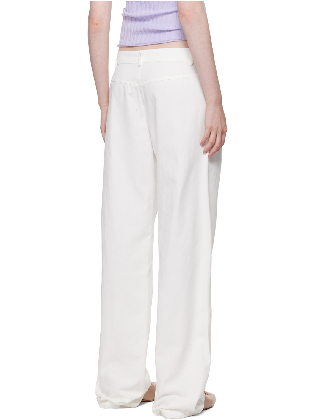White Alex Trousers - 3