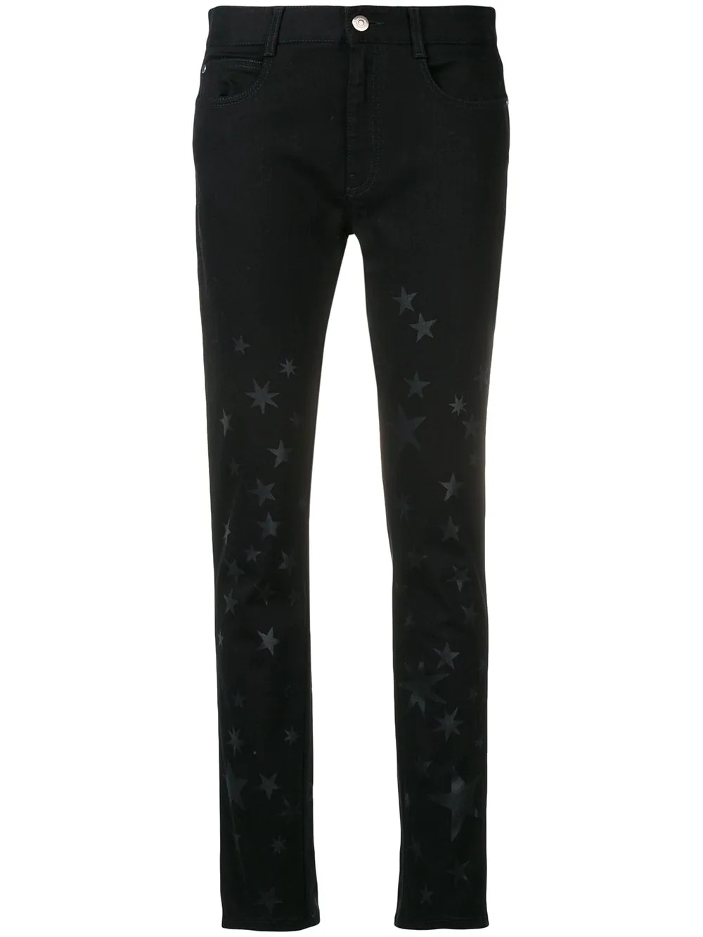 star-print skinny jeans - 1