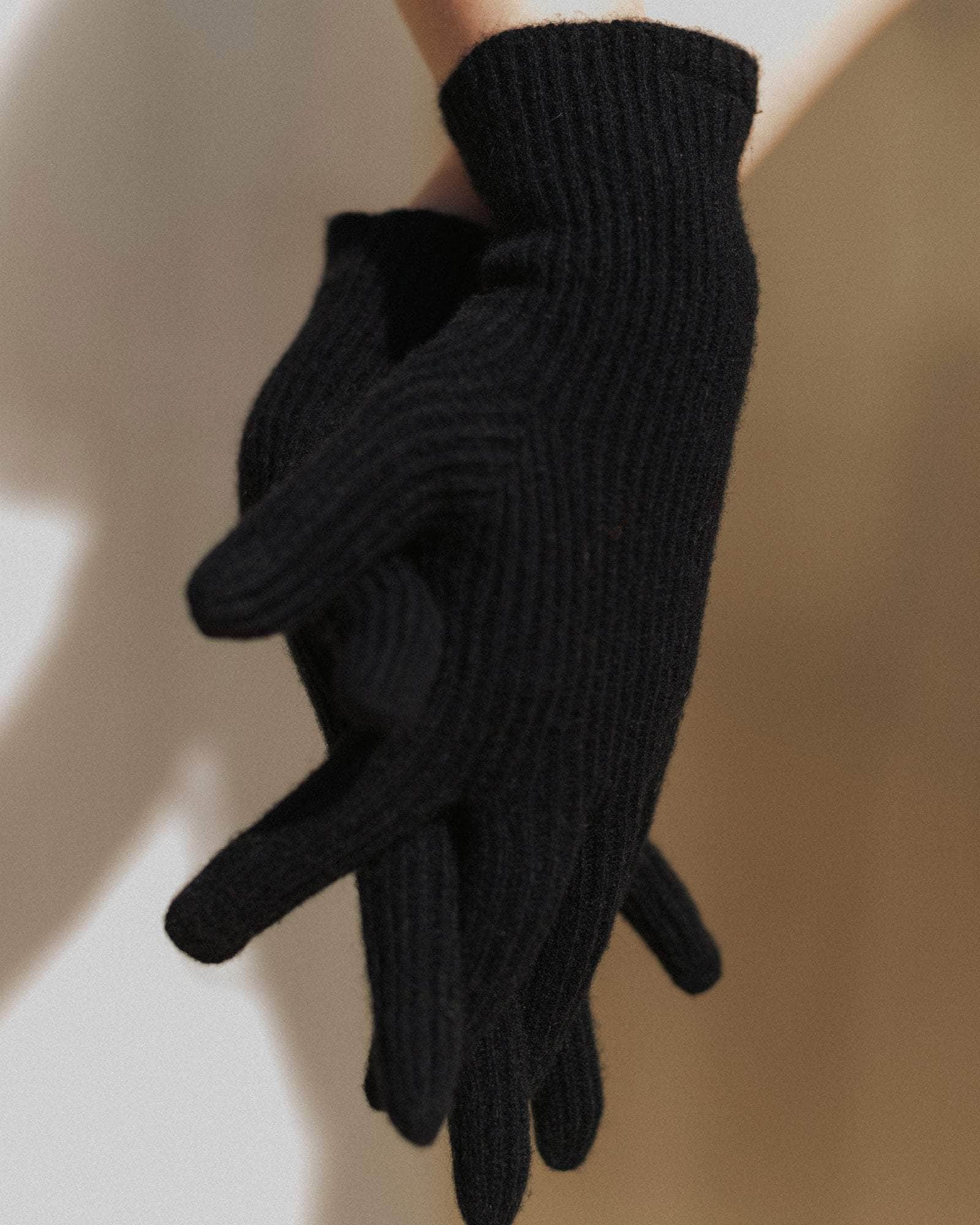 Ribbed Gloves - Recycled Cashmere Rib - 3