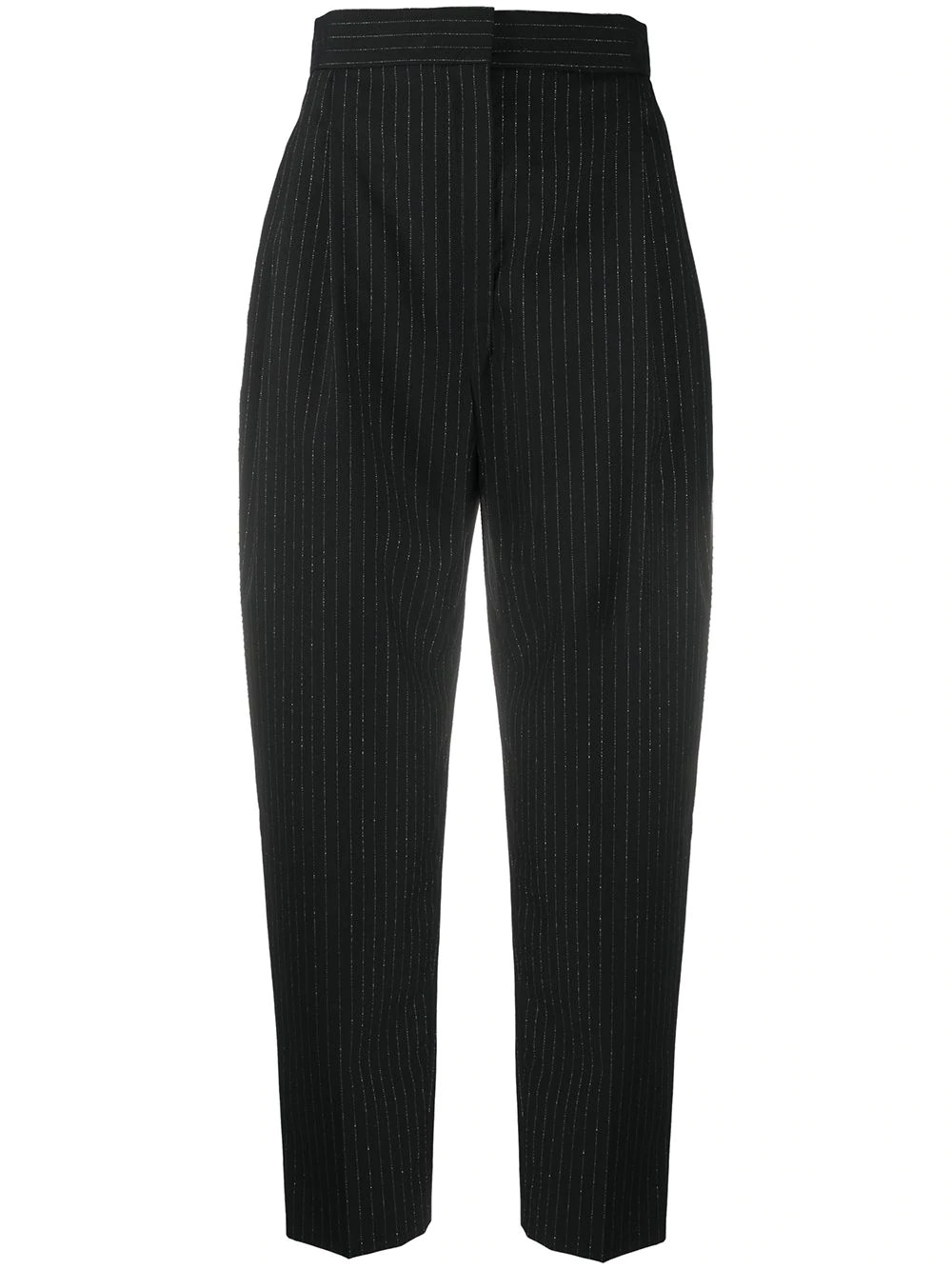 glitter pinstripe high waist trousers - 1