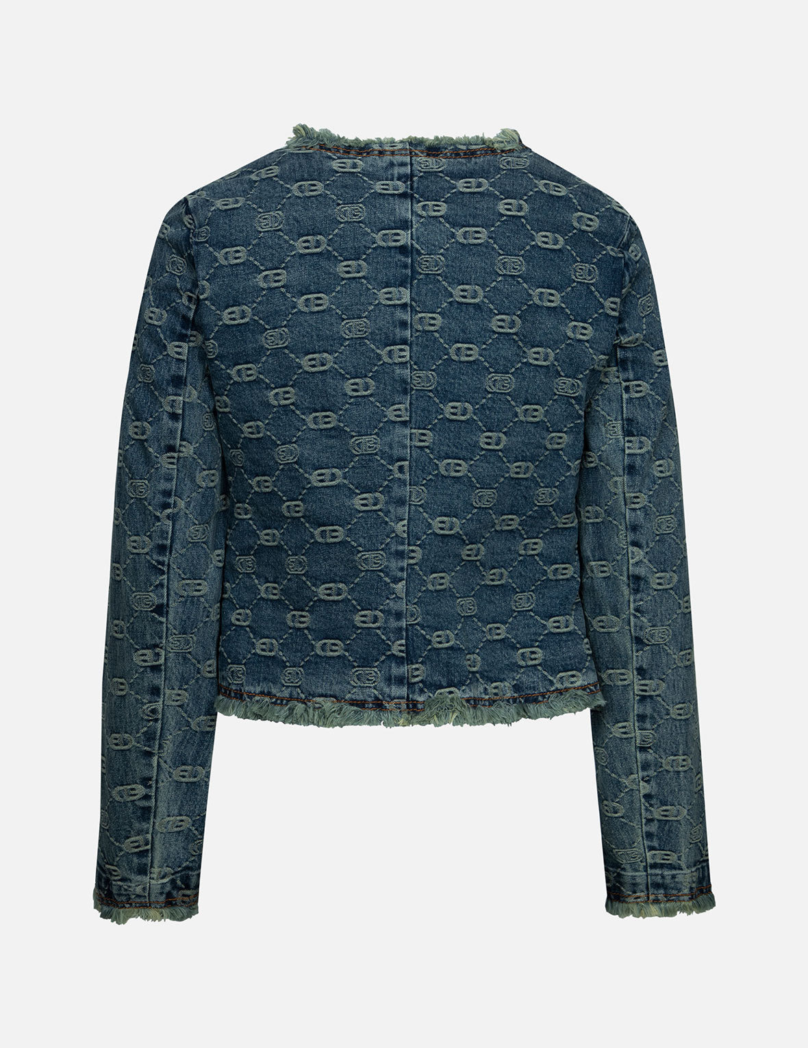 ALLOVER LOGO JACQUARD FASHION FIT DENIM JACKET - 2