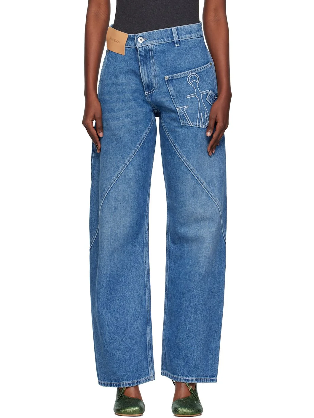 Blue Twisted Workwear Jeans - 1