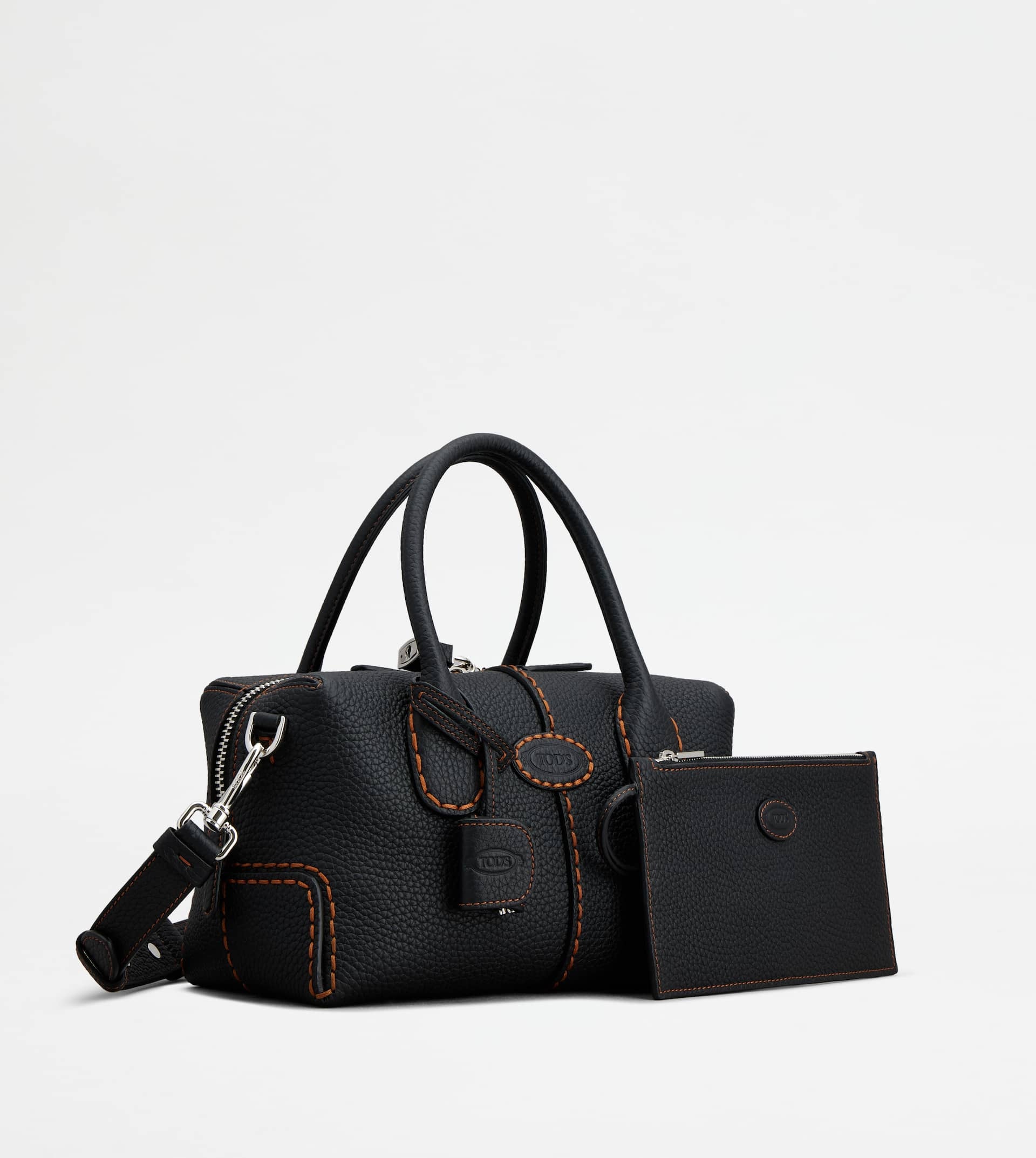 TOD'S DI BAG BAULETTO IN LEATHER MINI - BLACK - 3
