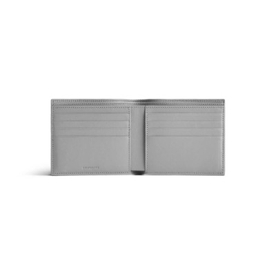 BALENCIAGA Men's Cash Square Folded Wallet in Grey/black/white outlook