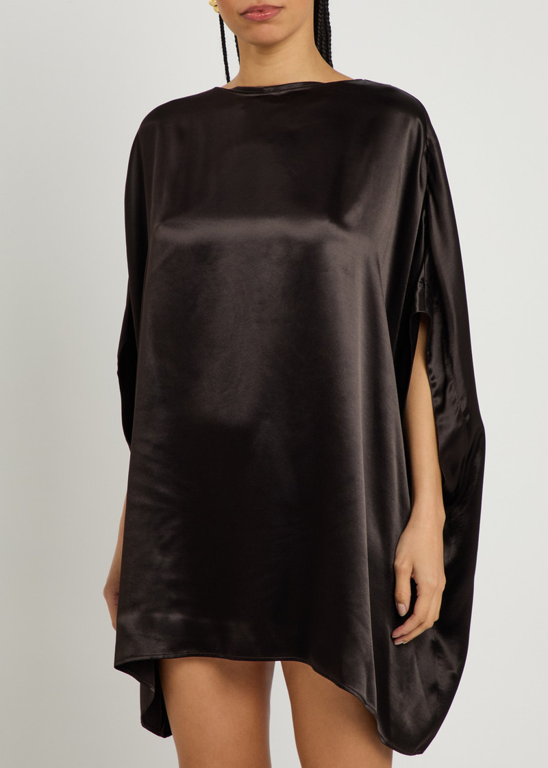 armarium Armarium Nicla Draped Asymmetric Satin Mini Dress outlook