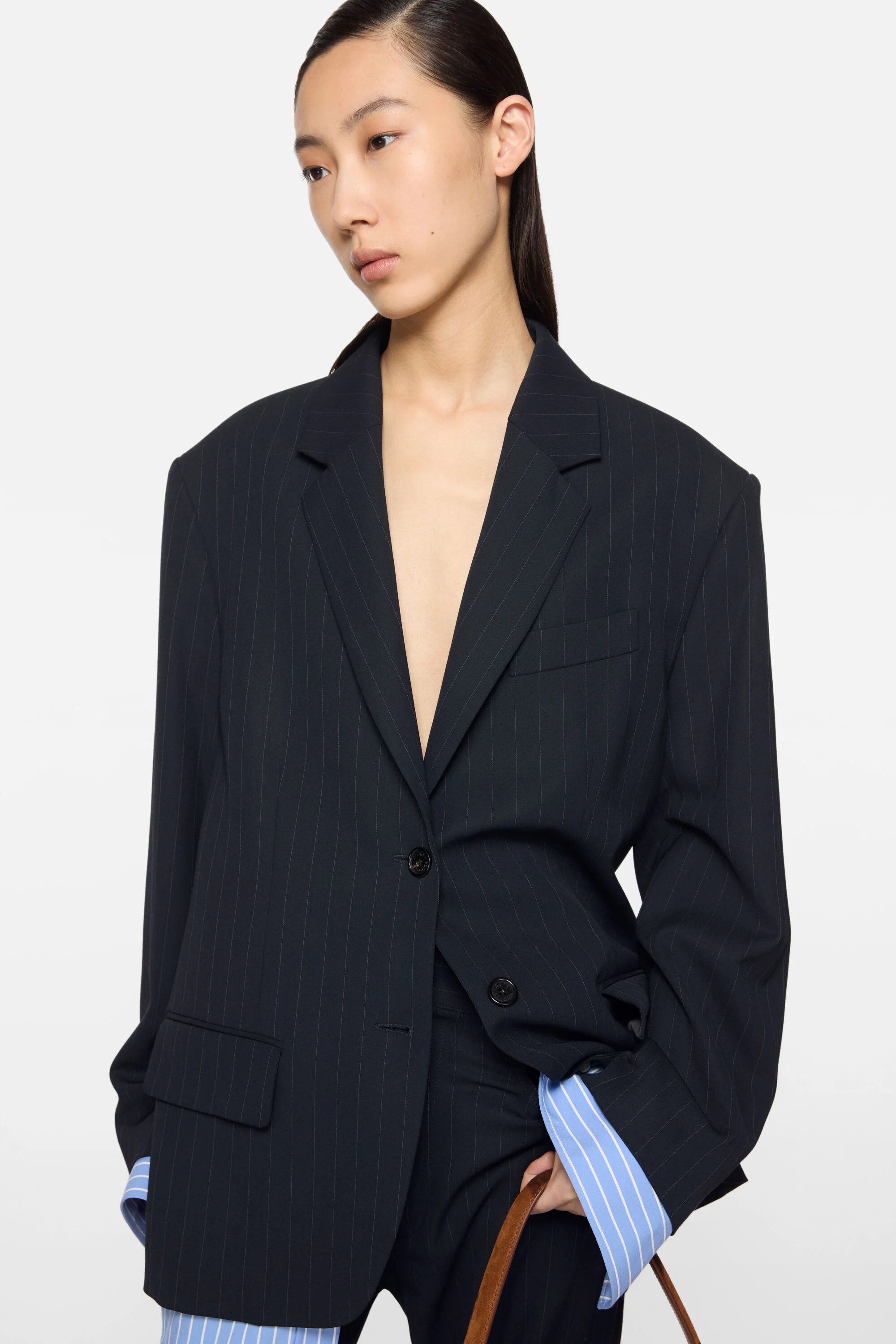 Layered suit jacket - Navy - 4