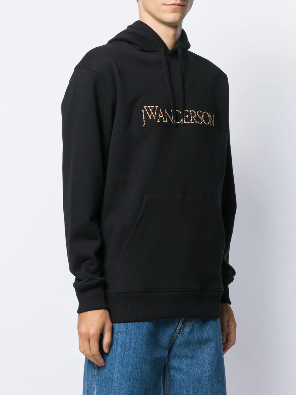 logo embroidered hoodie - 3