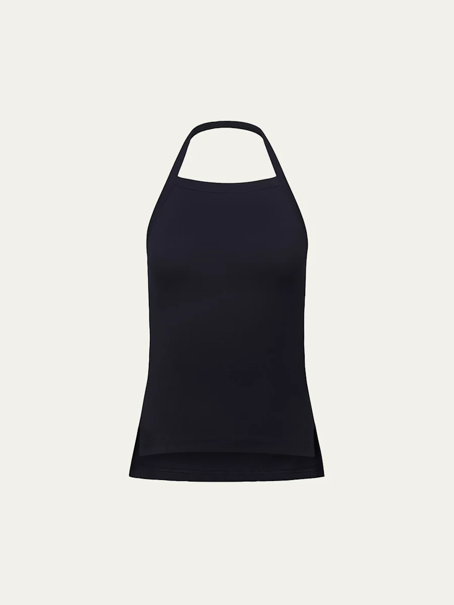 Clovis Rib-Knit Halter Top - 1