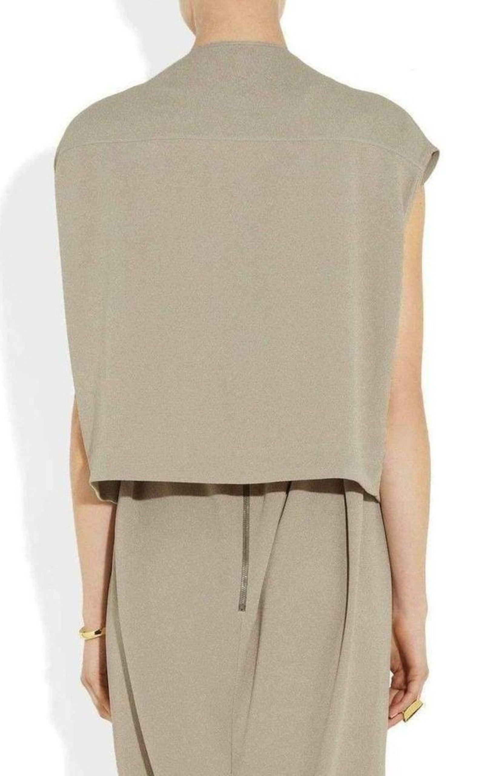 Dagger Mantlette Silk-crepe Jacket - 5