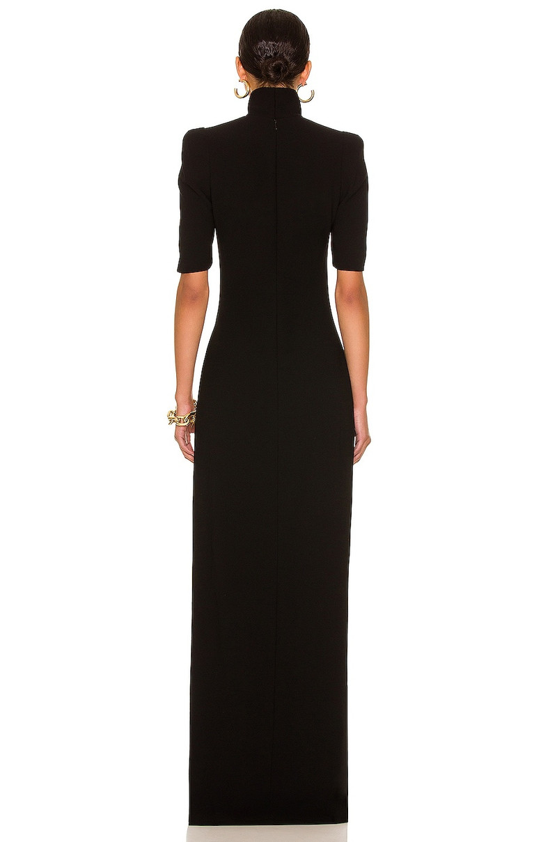 MÔNOT High Slit T-Neck Gown outlook