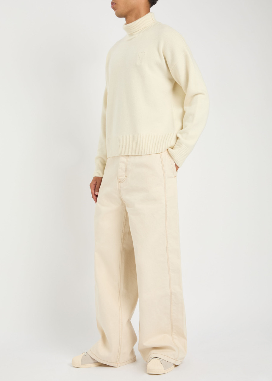 Ami Paris Panelled Wide-leg Jeans - 4