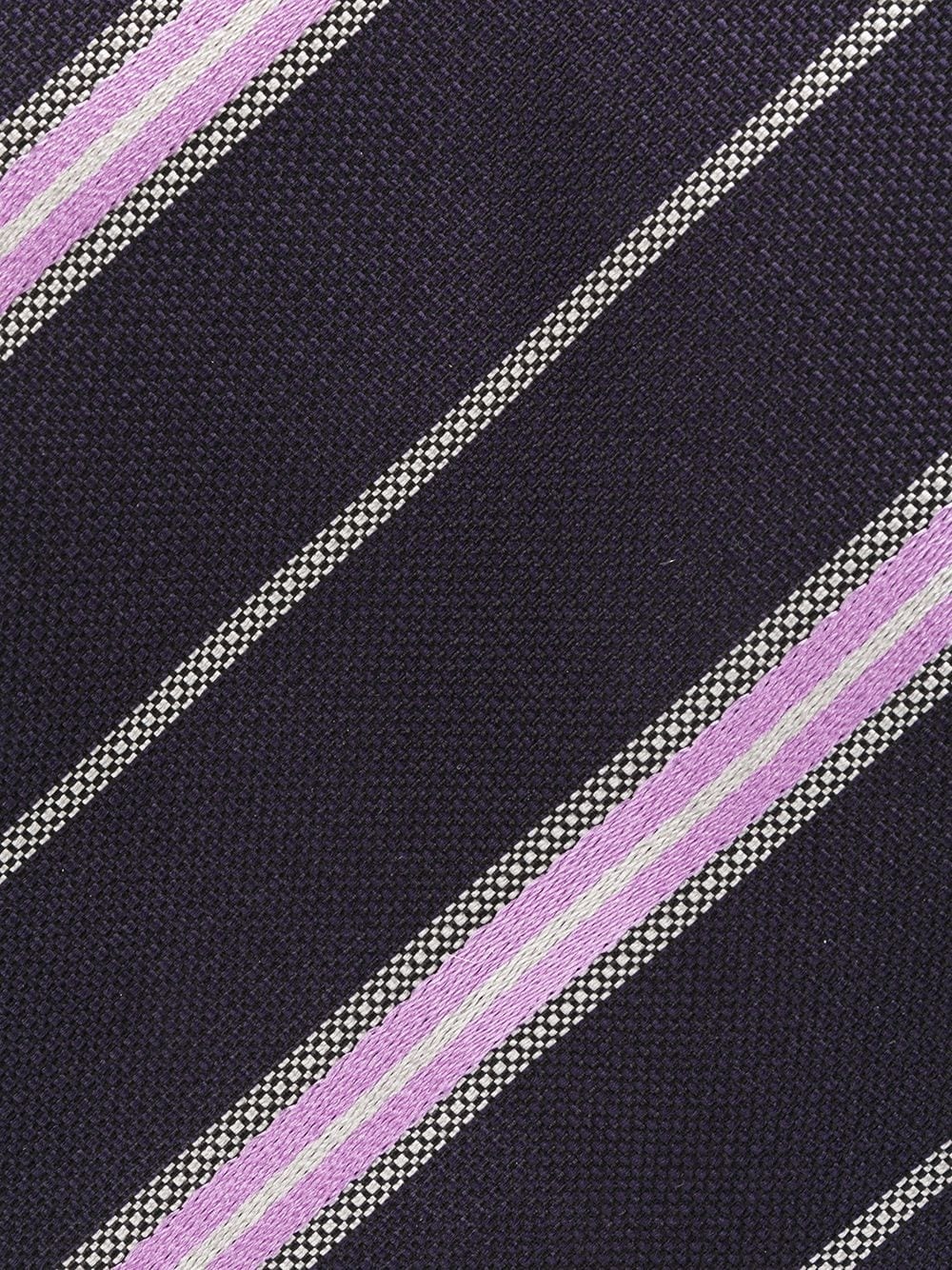 diagonal stripe silk tie - 2