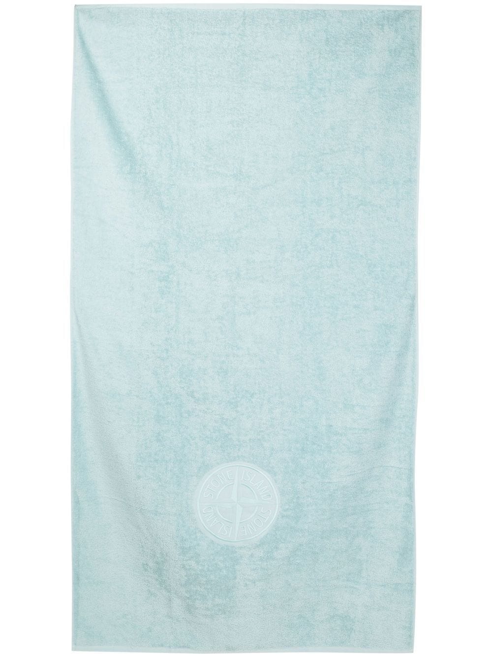 Compass-embroidered beach towel - 3