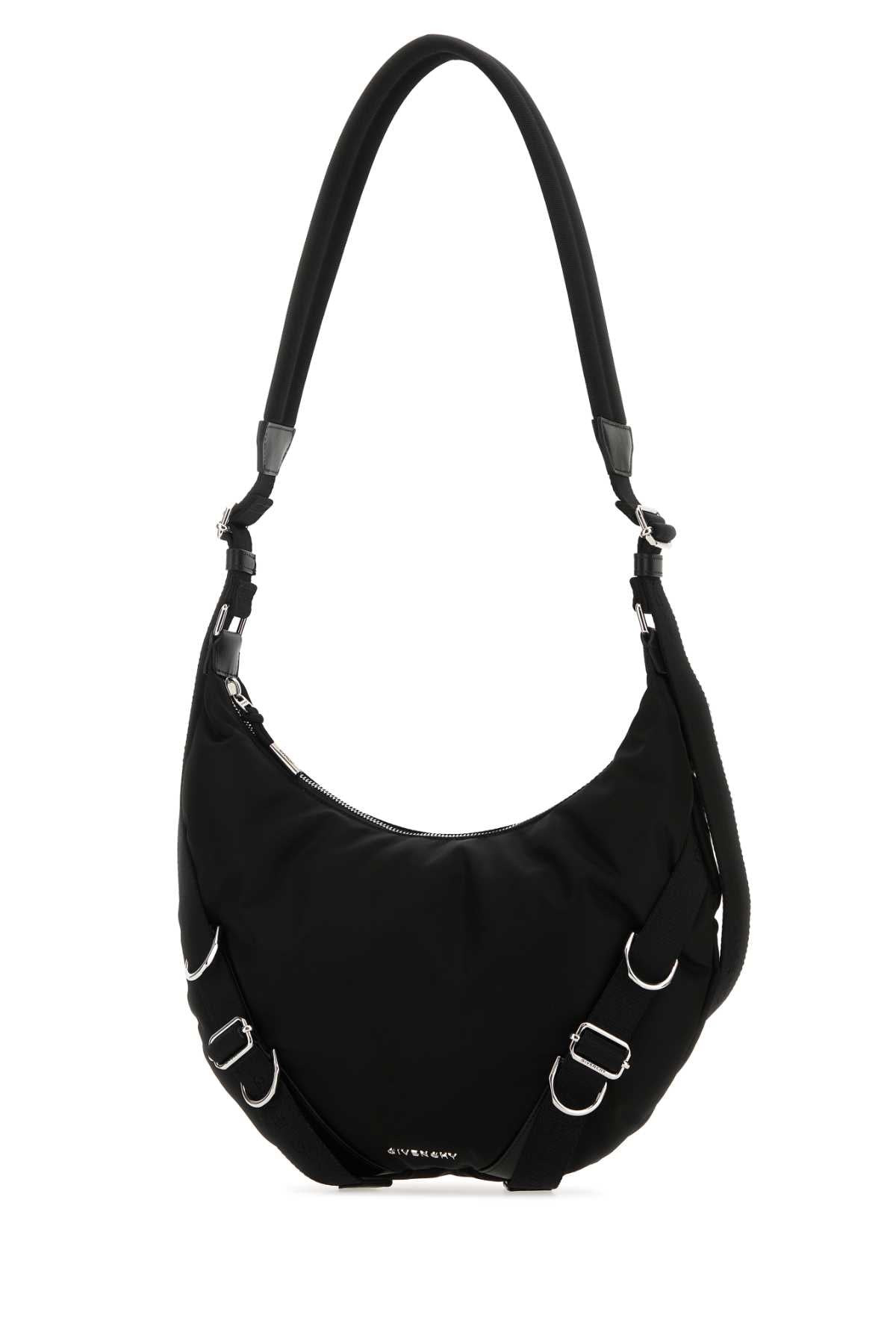 Givenchy Men Black Nylon Blend Voyou Crossbody Bag - 2