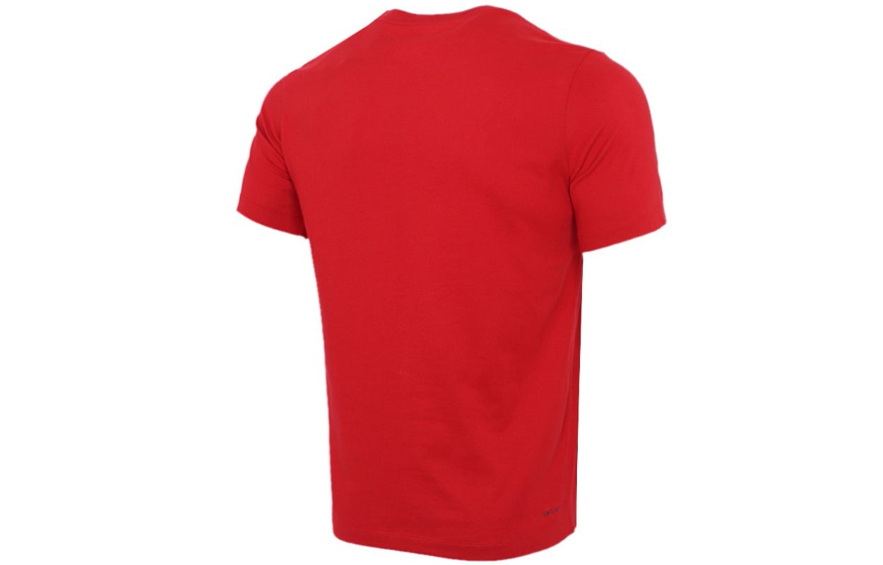 Air Jordan Jumpman Logo Printing Sports Quick Dry Round Neck Short Sleeve Red CW5191-687 - 2