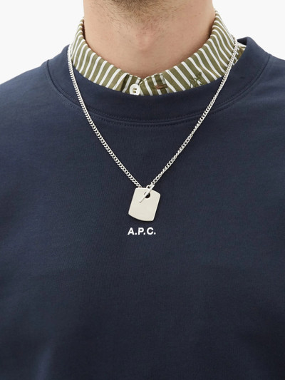 A.P.C. Louison logo-engraved necklace outlook