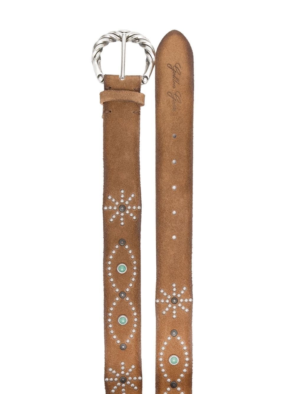 stud-embellished design belt - 2