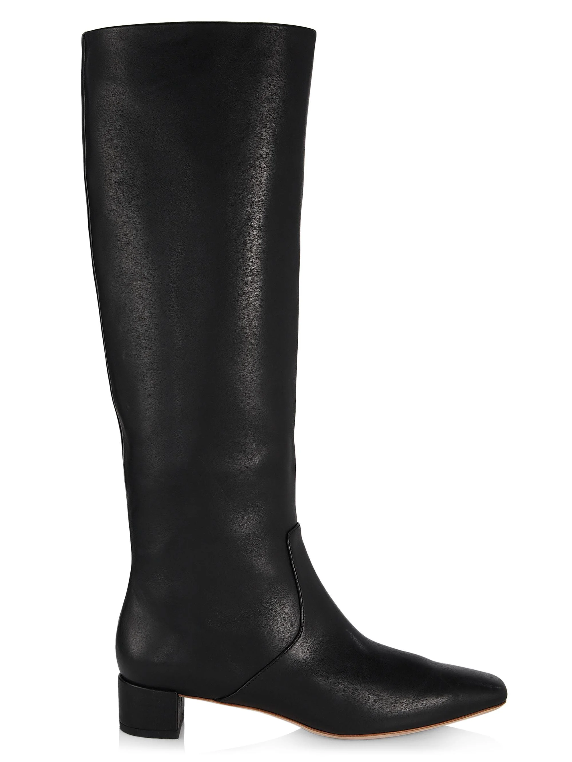 Women's Indy 35MM Leather Knee-High Boots - Black - 1
