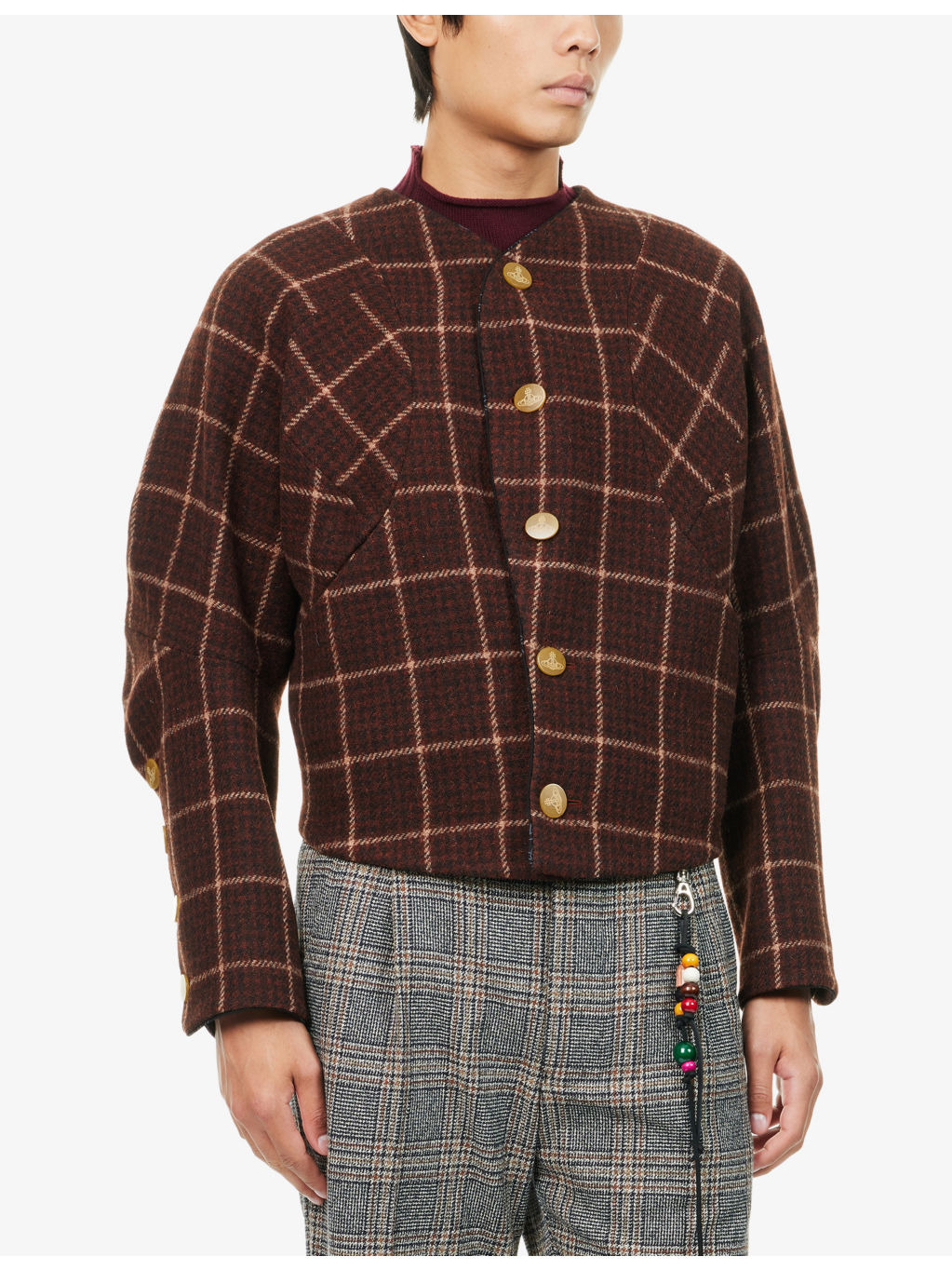 Pourpoint Checked Wool Jacket - 3