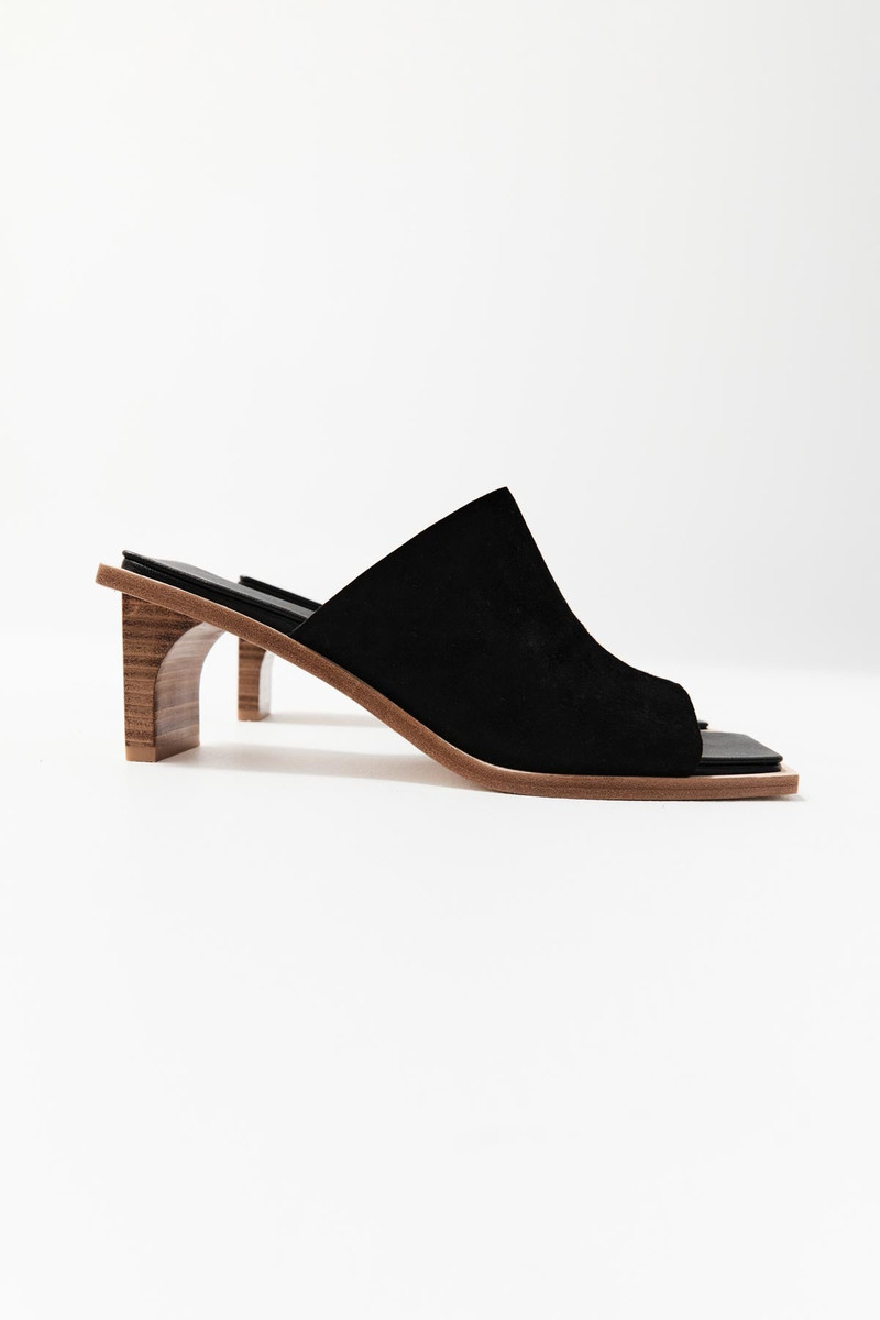 Raw Edge Heel - Black 1