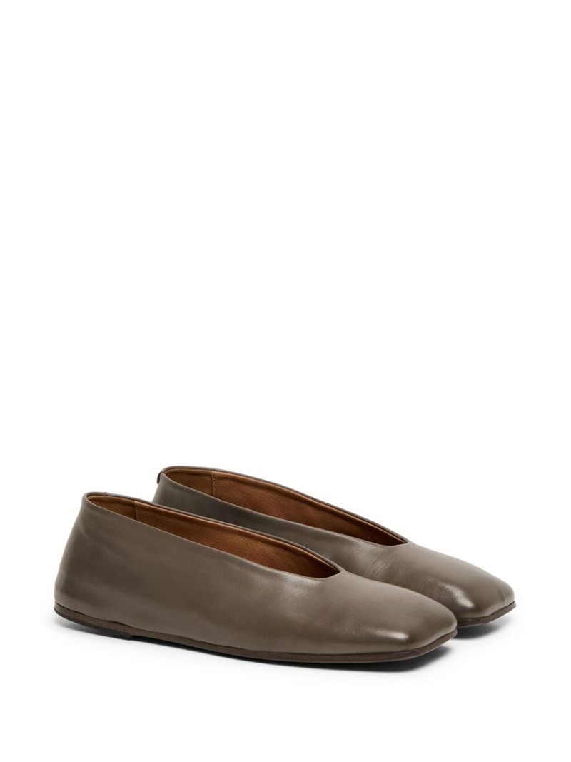 Marsèll leather square-toe ballerina shoes outlook