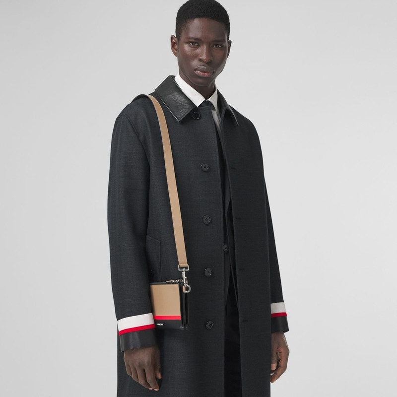 Burberry Stripe Print Link Pouch Crossbody Bag outlook