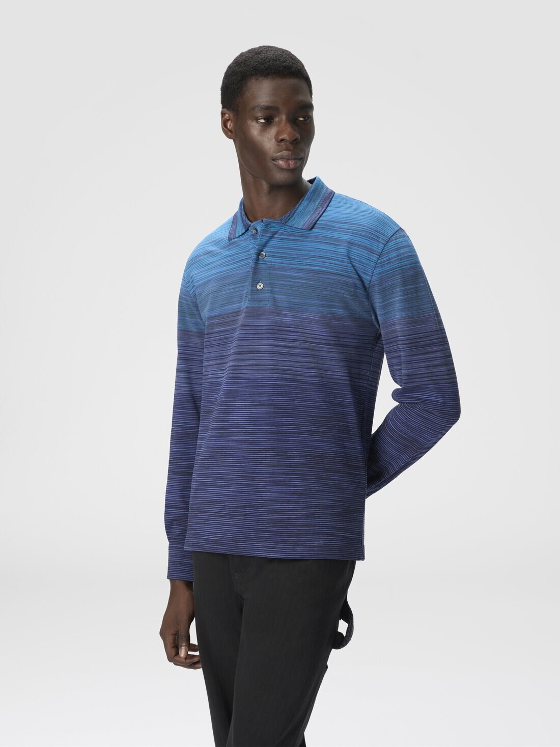 Long Sleeve Polo with Flame Knit - 4