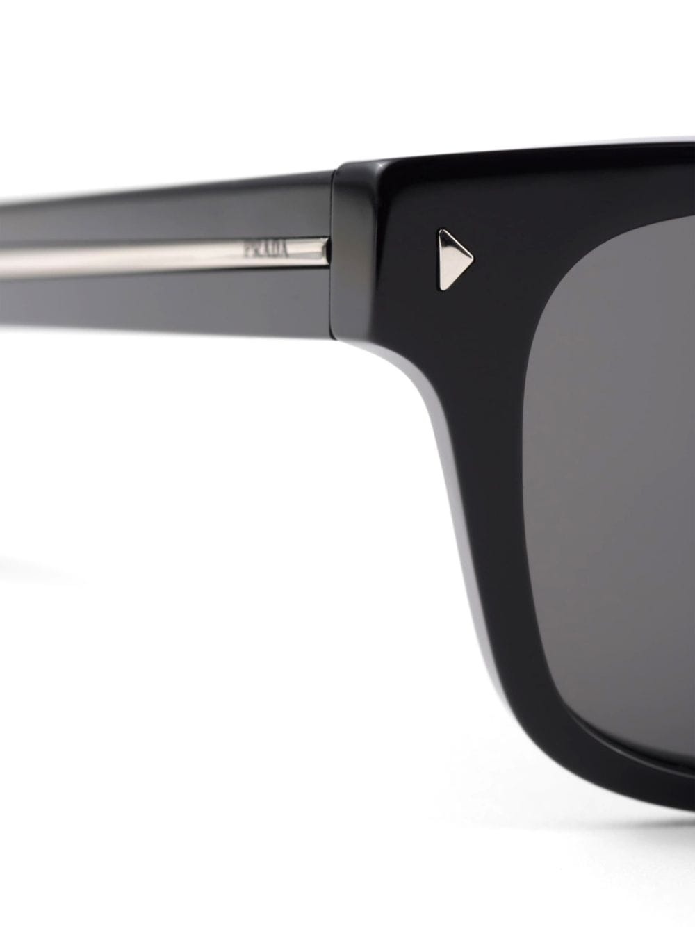 striped metal detail rectangle-frame sunglasses - 4