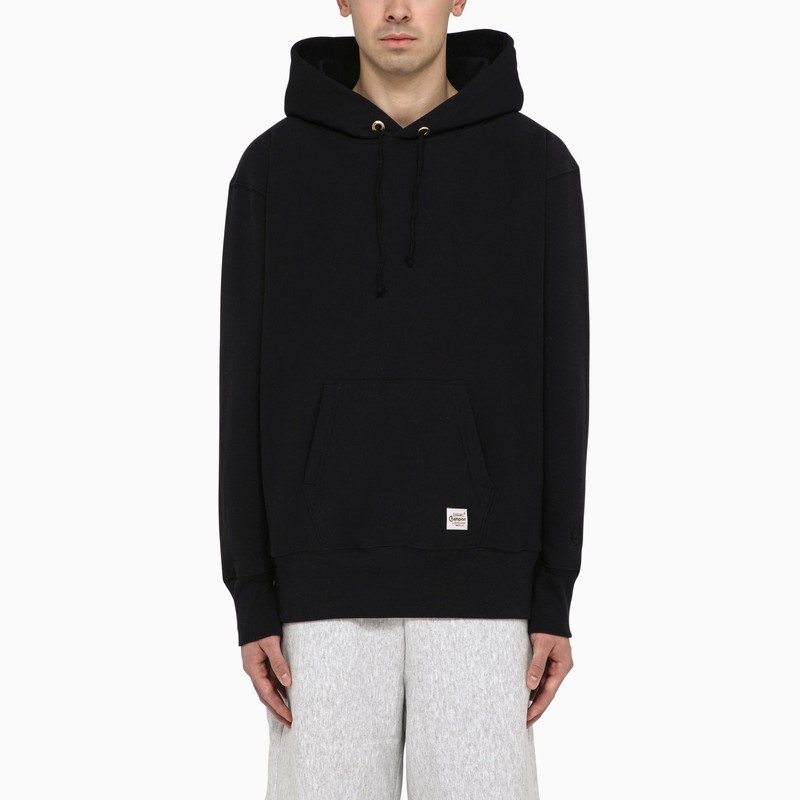 Black cotton hoodie - 1