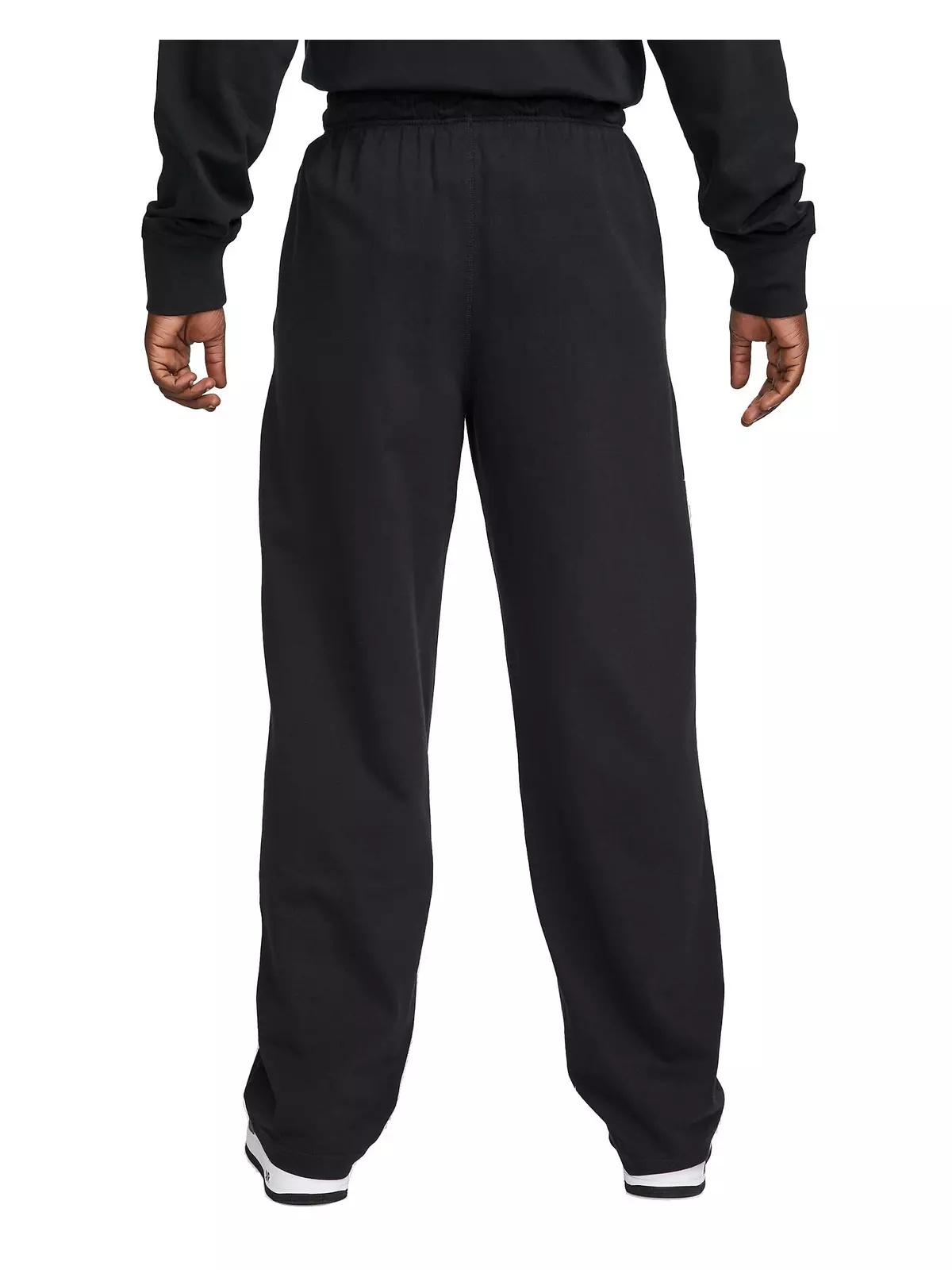 Men's Sportswear Club Knit Open-Hem Pants-Black - 2