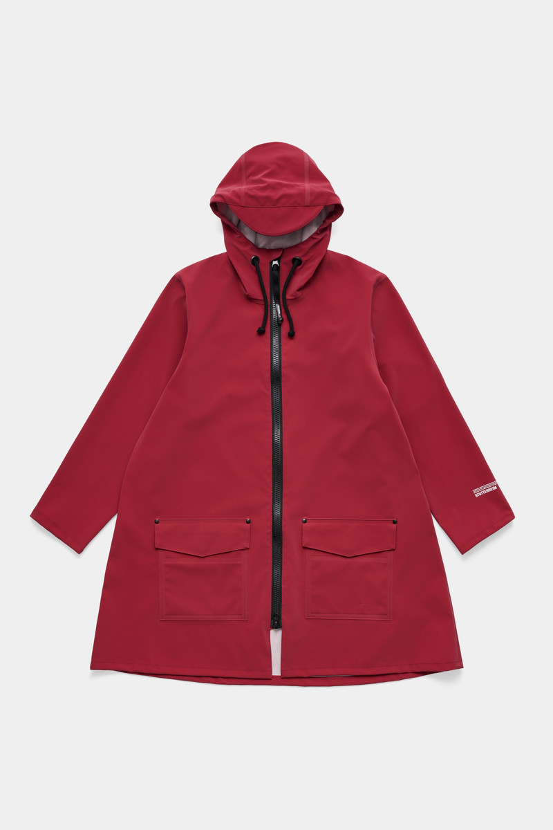 Mosebacke Patch Raincoat Burgundy 4