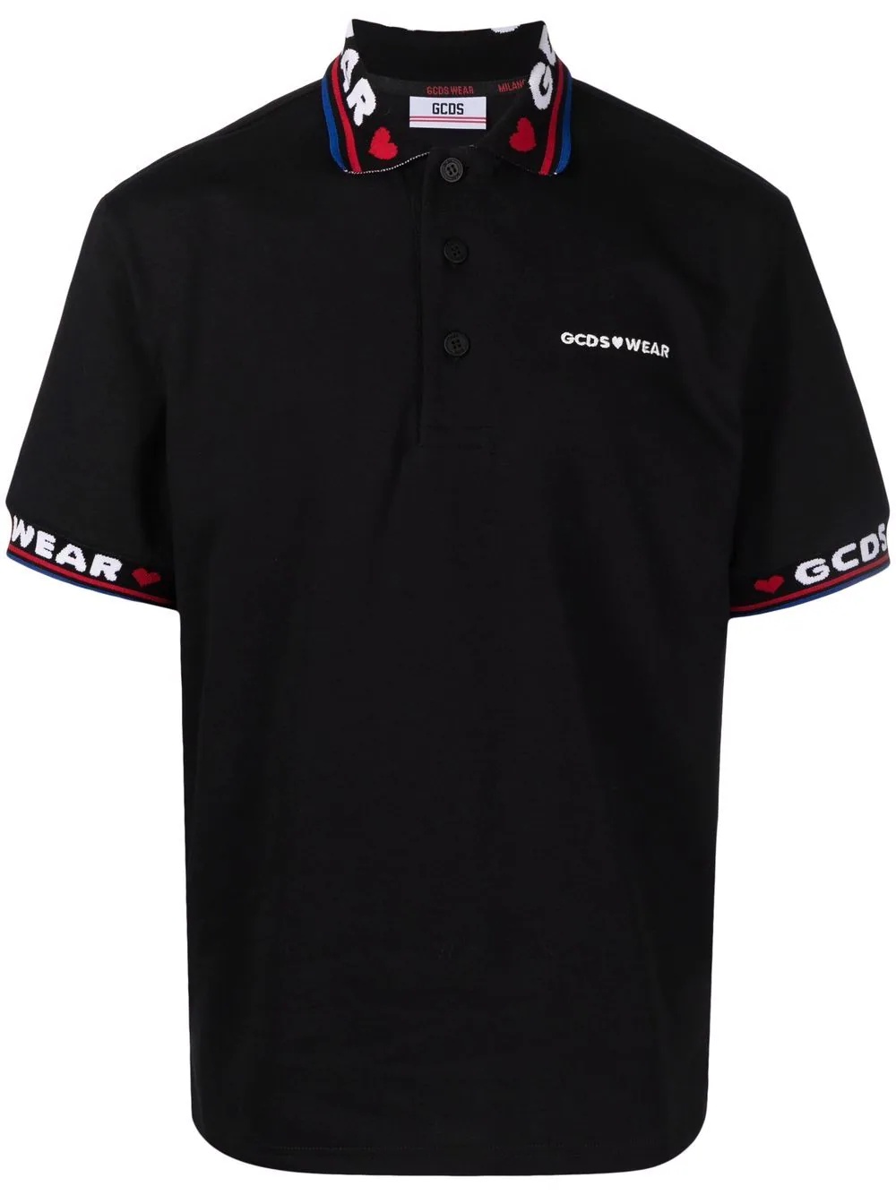 logo-trimmed polo shirt - 1