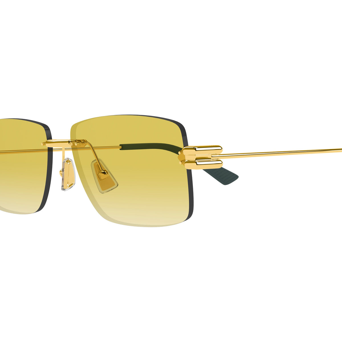 RECTANGULAR METAL SUNGLASSES (GOLD/YELLOW) - 3