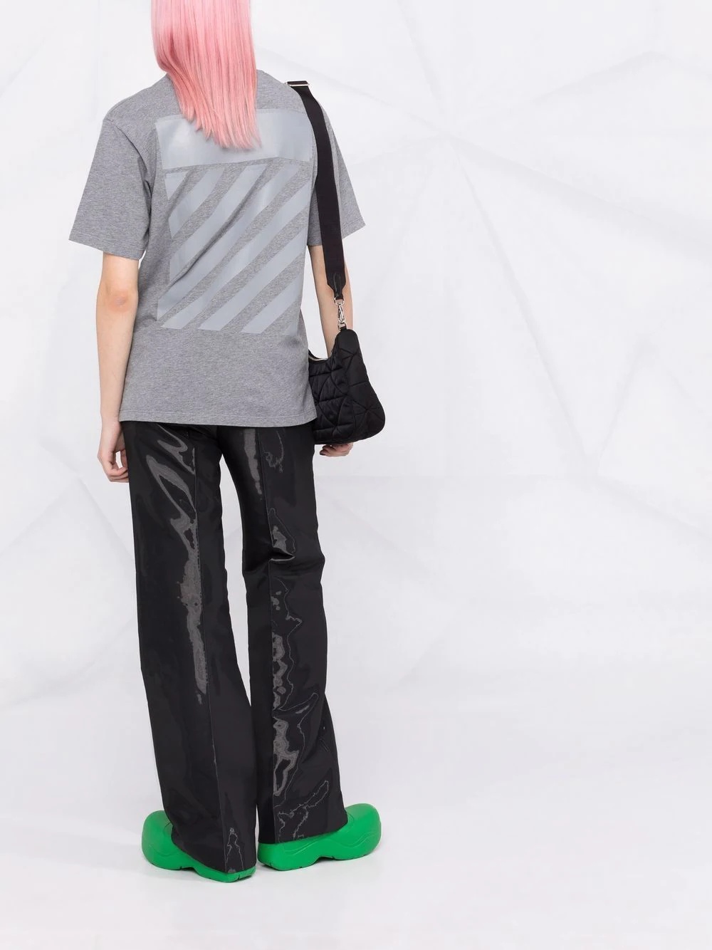 Diag-print T-shirt - 6
