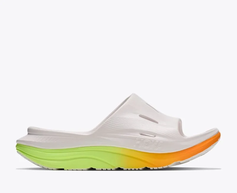 ORA Recovery Slide 3 Shoes in White/Neon Yuzu - 1